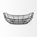 Mercana Mateo 22.0L x 12.0W x 7.9H Black Metal Basket