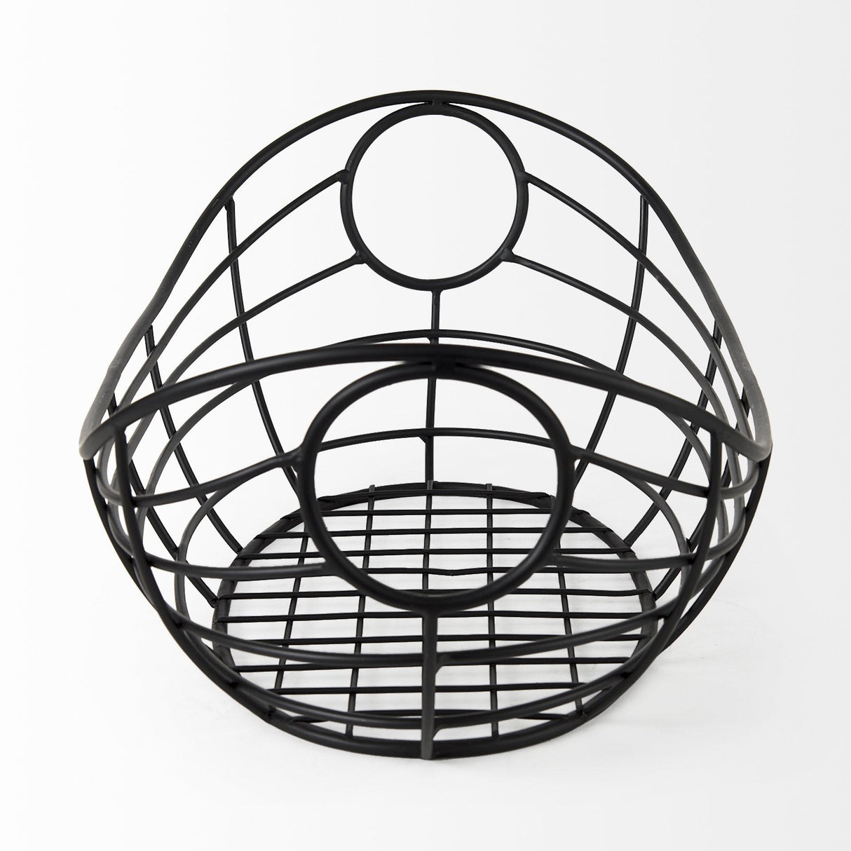 Mercana Mateo 22.0L x 12.0W x 7.9H Black Metal Basket