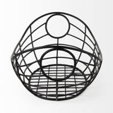 Mercana Mateo 22.0L x 12.0W x 7.9H Black Metal Basket