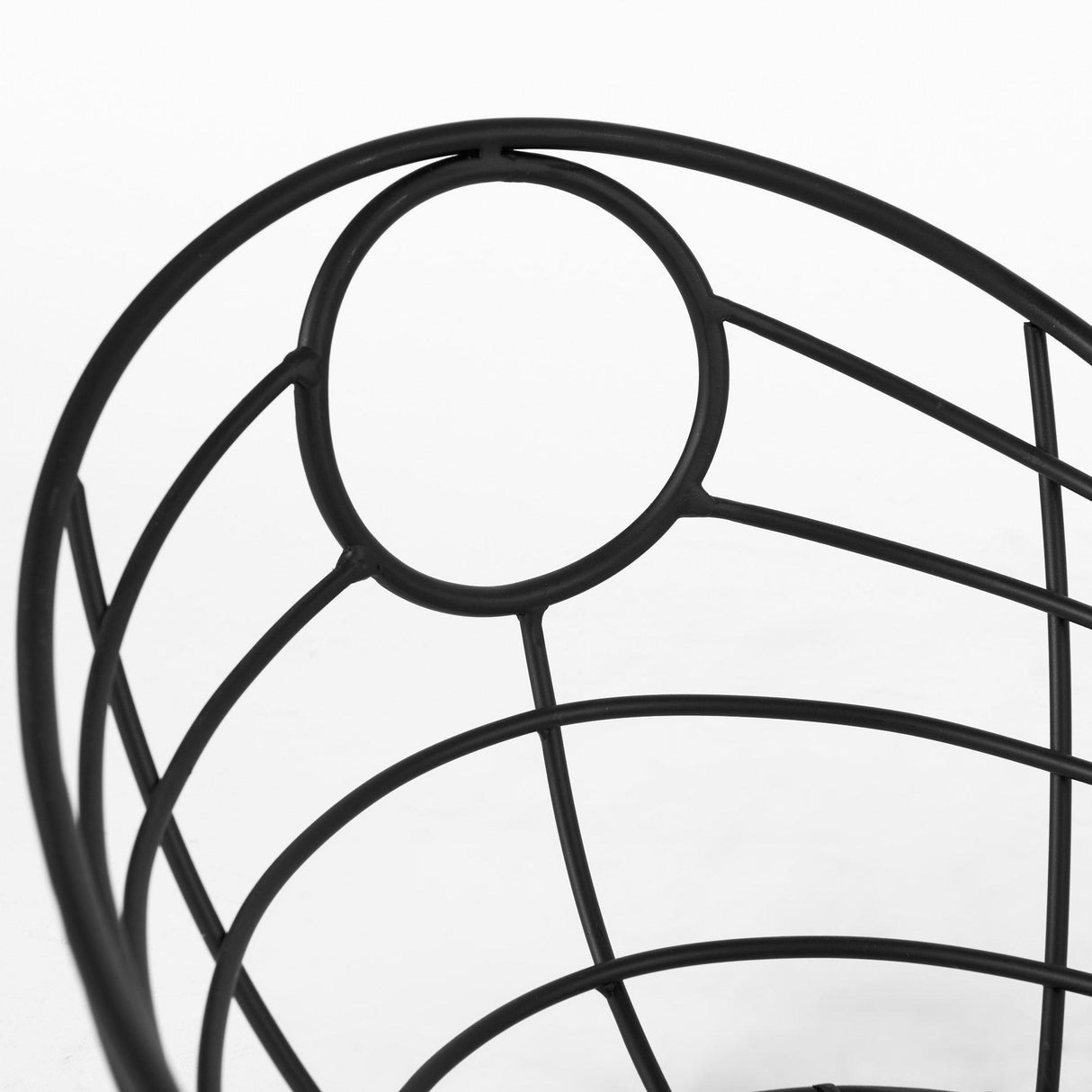 Mercana Mateo 22.0L x 12.0W x 7.9H Black Metal Basket
