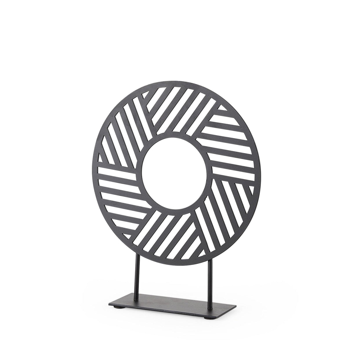 Mercana Micra 9.1L x 2.6W x 10.9H Matte Black Metal Decorative Object on a Stand