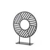 Mercana Micra 9.1L x 2.6W x 10.9H Matte Black Metal Decorative Object on a Stand