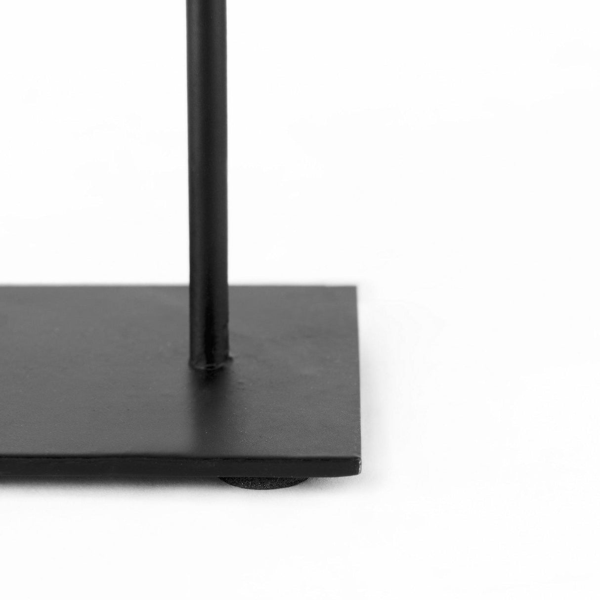 Mercana Micra 9.1L x 2.6W x 10.9H Matte Black Metal Decorative Object on a Stand