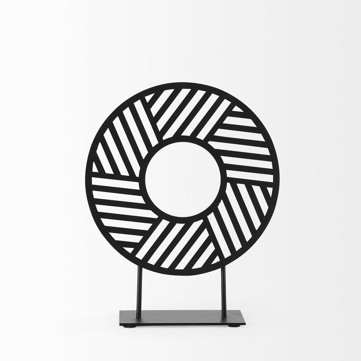 Mercana Micra 9.1L x 2.6W x 10.9H Matte Black Metal Decorative Object on a Stand