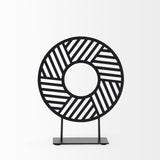 Mercana Micra 9.1L x 2.6W x 10.9H Matte Black Metal Decorative Object on a Stand