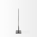 Mercana Micra 9.1L x 2.6W x 10.9H Matte Black Metal Decorative Object on a Stand