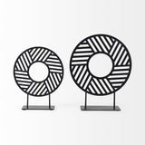 Mercana Micra 9.1L x 2.6W x 10.9H Matte Black Metal Decorative Object on a Stand