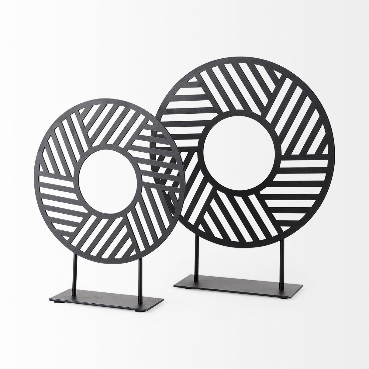 Mercana Micra 9.1L x 2.6W x 10.9H Matte Black Metal Decorative Object on a Stand