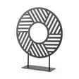 Mercana Micra 11.0L x 3.0W x 13.4H Matte Black Metal Decorative Object on a Stand