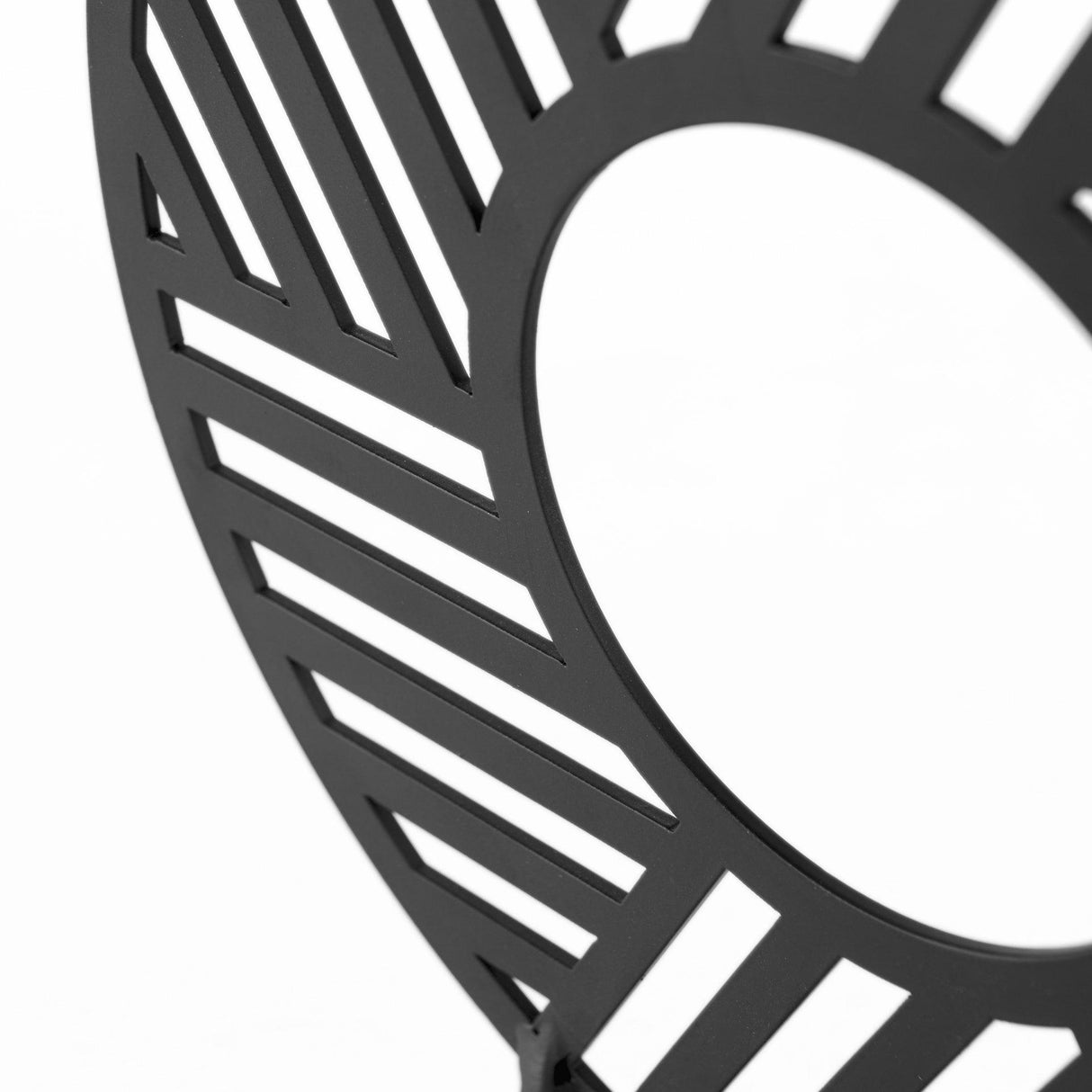 Mercana Micra 11.0L x 3.0W x 13.4H Matte Black Metal Decorative Object on a Stand