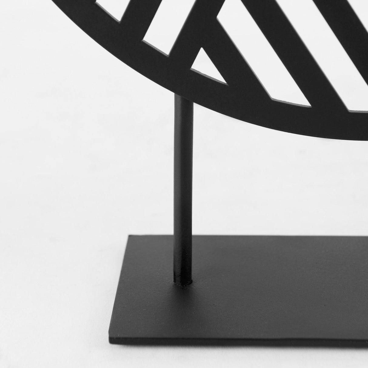 Mercana Micra 11.0L x 3.0W x 13.4H Matte Black Metal Decorative Object on a Stand