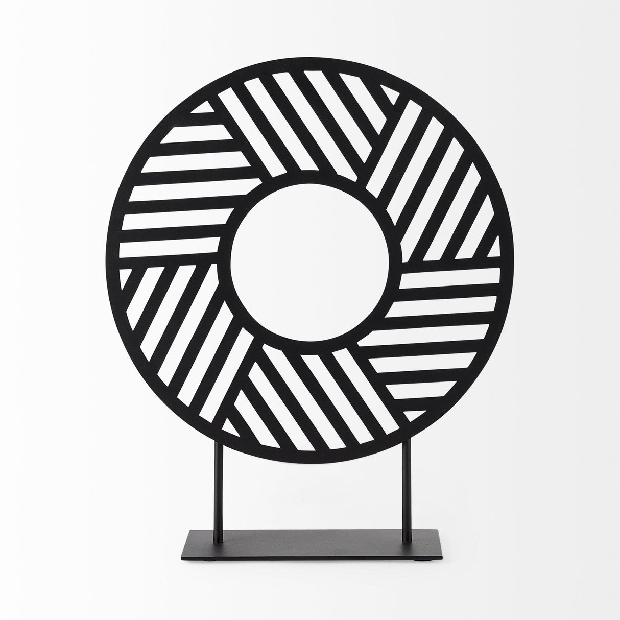Mercana Micra 11.0L x 3.0W x 13.4H Matte Black Metal Decorative Object on a Stand