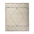 Mercana Calvert 8x10 Gray Cotton Hand Woven Diamond Patterned Rug
