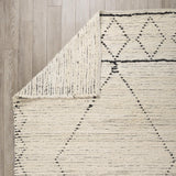 Mercana Calvert 8x10 Gray Cotton Hand Woven Diamond Patterned Rug
