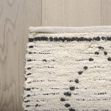 Mercana Calvert 8x10 Gray Cotton Hand Woven Diamond Patterned Rug