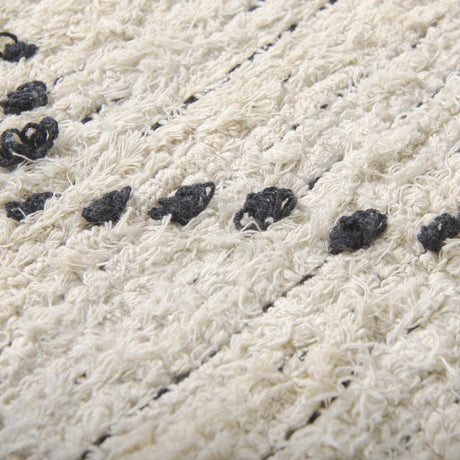 Mercana Calvert 8x10 Gray Cotton Hand Woven Diamond Patterned Rug