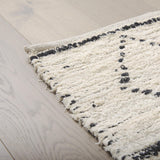 Mercana Calvert 8x10 Gray Cotton Hand Woven Diamond Patterned Rug