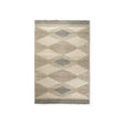 Mercana Emory 5x8 Gray Wool Hand Woven Diamond Patterned Rug