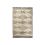 Mercana Emory 5x8 Gray Wool Hand Woven Diamond Patterned Rug