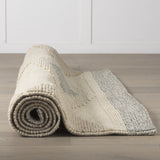 Mercana Emory 5x8 Gray Wool Hand Woven Diamond Patterned Rug