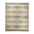 Mercana Emory 8x10 Gray Wool Hand Woven Diamond Patterned Rug