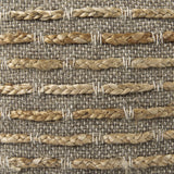 Mercana Binita 16.0L x 16.0W x 16.0H Gray/Brown Hemp Wool and Cotton Pouf