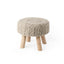 Mercana Bina 19.0L x 19.0W x 15.0H Taupe 4 Legged Wool Stool