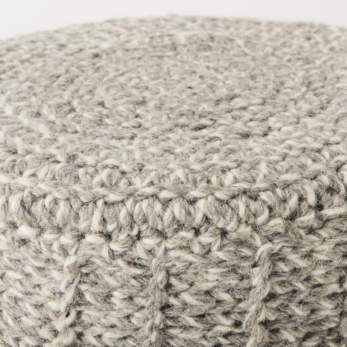 Mercana Bina 19.0L x 19.0W x 15.0H Taupe 4 Legged Wool Stool