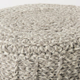 Mercana Bina 19.0L x 19.0W x 15.0H Taupe 4 Legged Wool Stool