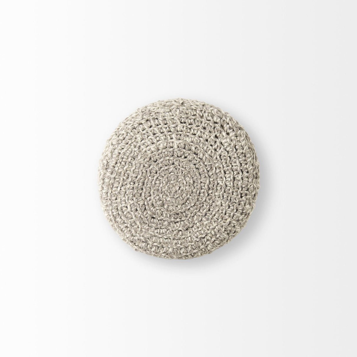 Mercana Bina 19.0L x 19.0W x 15.0H Taupe 4 Legged Wool Stool