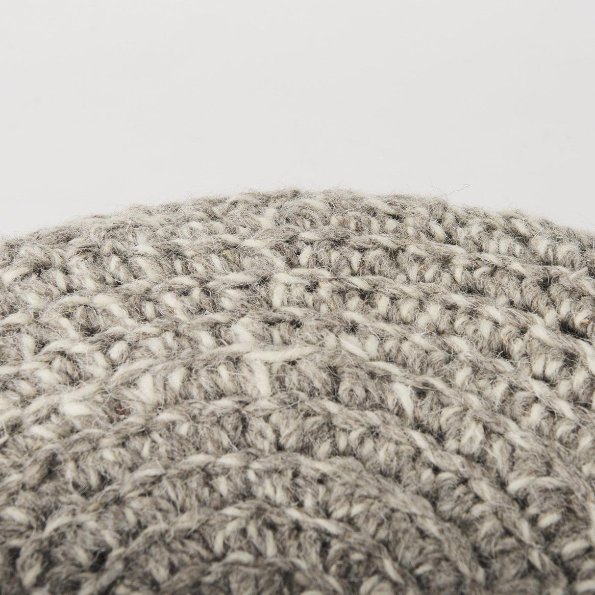 Mercana Bina 19.0L x 19.0W x 15.0H Taupe 4 Legged Wool Stool