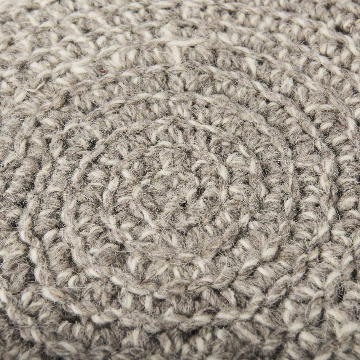 Mercana Bina 19.0L x 19.0W x 15.0H Taupe 4 Legged Wool Stool