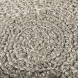 Mercana Bina 19.0L x 19.0W x 15.0H Taupe 4 Legged Wool Stool