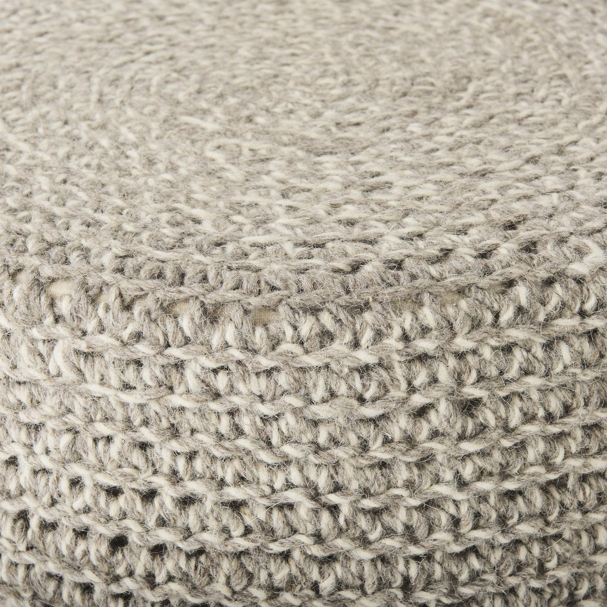 Mercana Bina 24.0L x 24.0W x 14.0H Light Gray 4 Legged Wool Stool