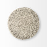Mercana Bina 24.0L x 24.0W x 14.0H Light Gray 4 Legged Wool Stool