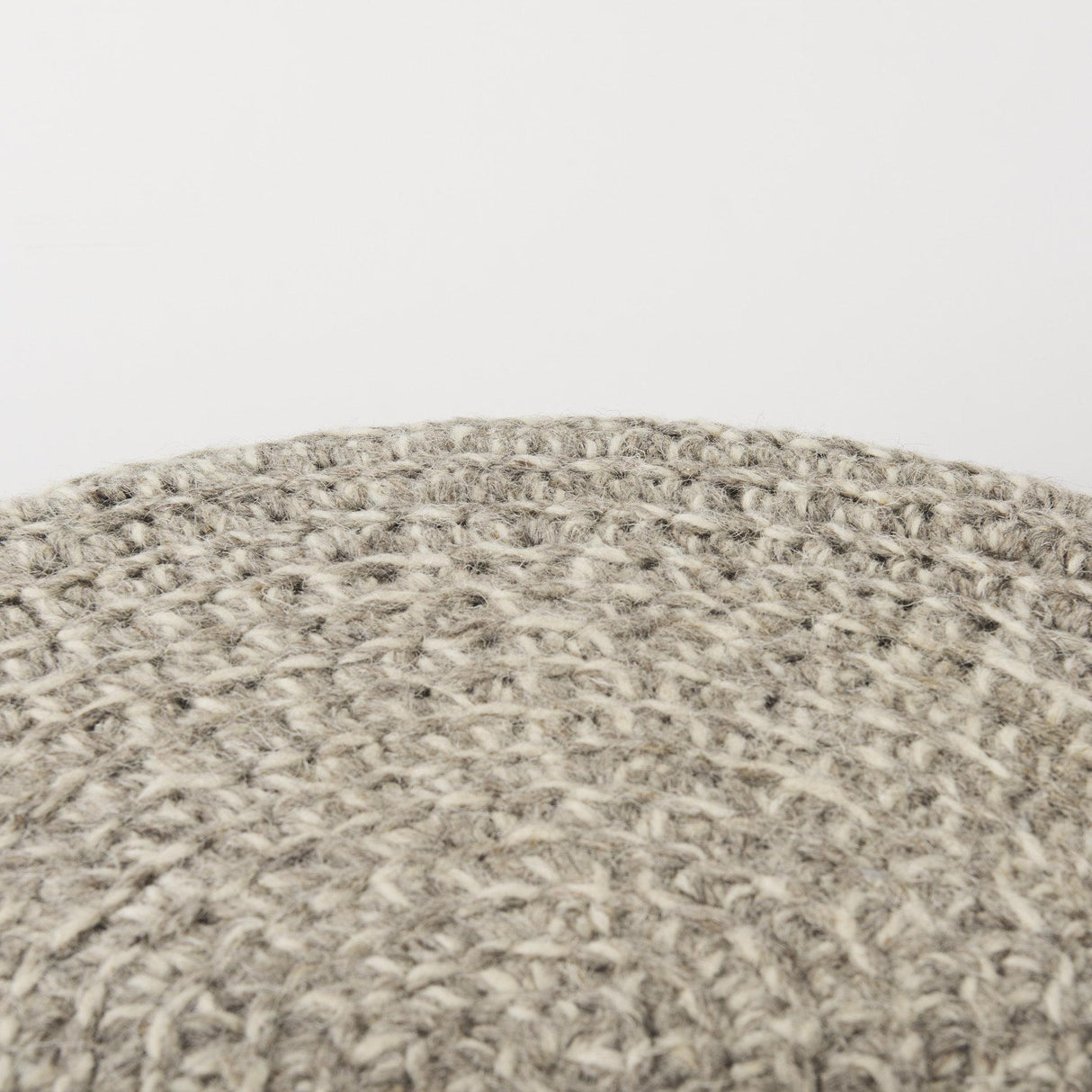 Mercana Bina 24.0L x 24.0W x 14.0H Light Gray 4 Legged Wool Stool