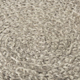 Mercana Bina 24.0L x 24.0W x 14.0H Light Gray 4 Legged Wool Stool