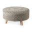 Mercana Bina 30.0L x 30.0W x 15.0H Dark Gray 4 Legged Wool Stool