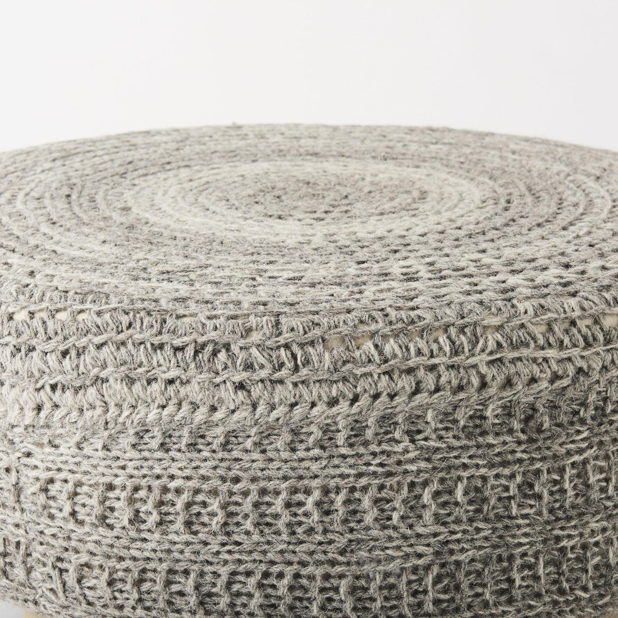 Mercana Bina 30.0L x 30.0W x 15.0H Dark Gray 4 Legged Wool Stool