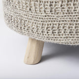 Mercana Bina 30.0L x 30.0W x 15.0H Dark Gray 4 Legged Wool Stool