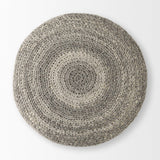 Mercana Bina 30.0L x 30.0W x 15.0H Dark Gray 4 Legged Wool Stool