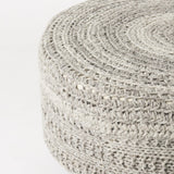 Mercana Bina 30.0L x 30.0W x 15.0H Dark Gray 4 Legged Wool Stool