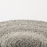 Mercana Bina 30.0L x 30.0W x 15.0H Dark Gray 4 Legged Wool Stool