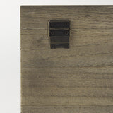 Mercana Josh 15.9L x 11.6W x 8.3H Set Of Two Light Brown Wood W/ Metal Detail Boxes