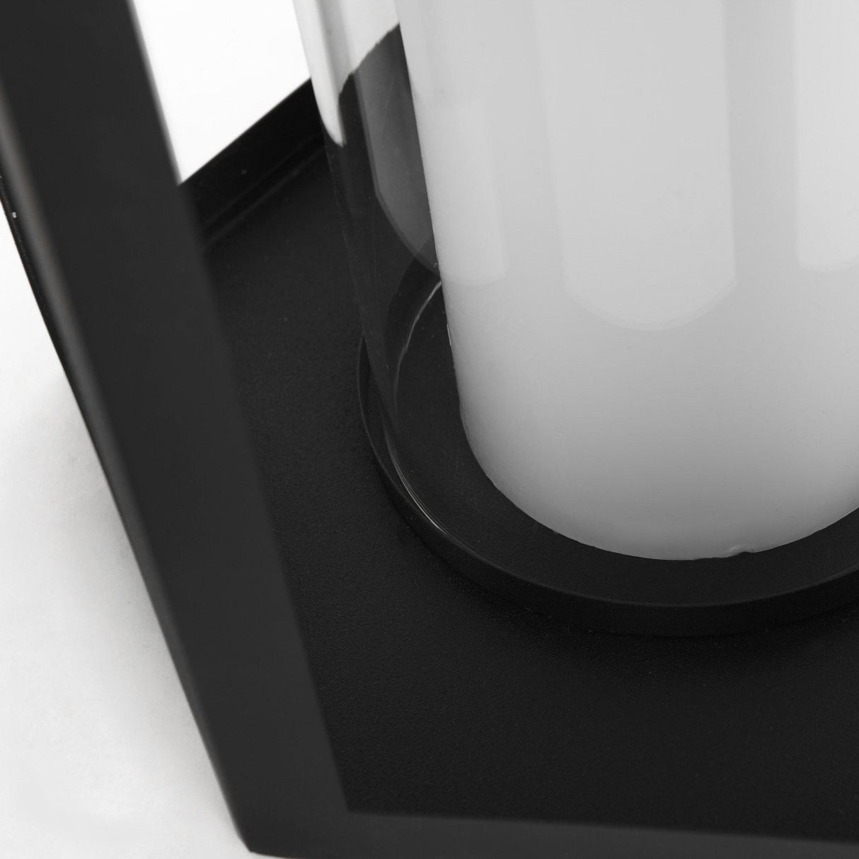 Mercana Balley 9.4L x 9.4W x 19.7H Set of Two Matte Black Metal Hexagonal Candle Holder Lanterns