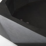 Mercana Arreto Black Solid Wood Hexagonal Storage Coffee Table