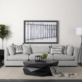 Mercana Arreto Black Solid Wood Hexagonal Storage Coffee Table