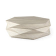 Mercana Arreto Natural Solid Wood Hexagonal Storage Coffee Table