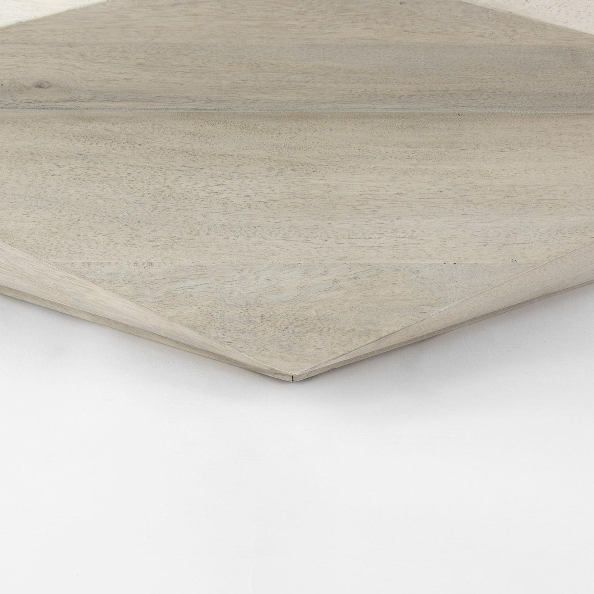 Mercana Arreto Natural Solid Wood Hexagonal Storage Coffee Table