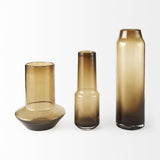 Mercana Amrita 4.1L x 4.1W x 11.9H Golden Brown Glass Vase